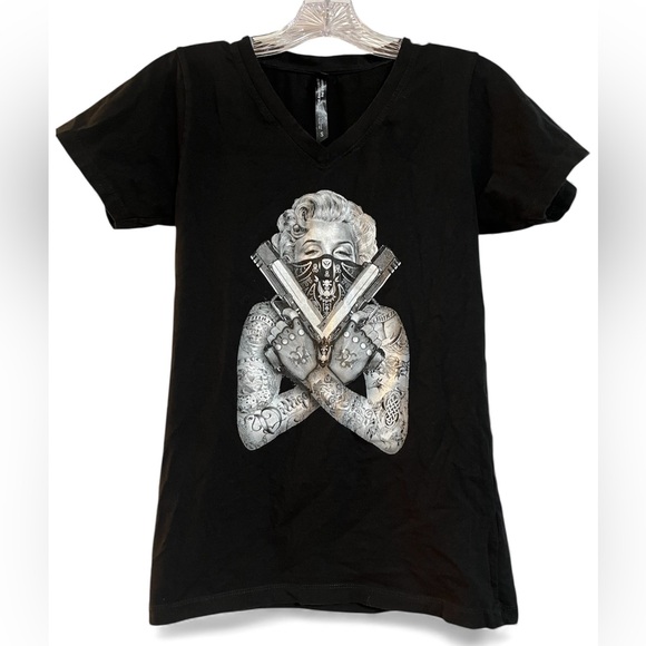 dilligaf Tops - BOHICA BILL DILLIGAF T-Shirt with Marilyn Monroe on Front Size S